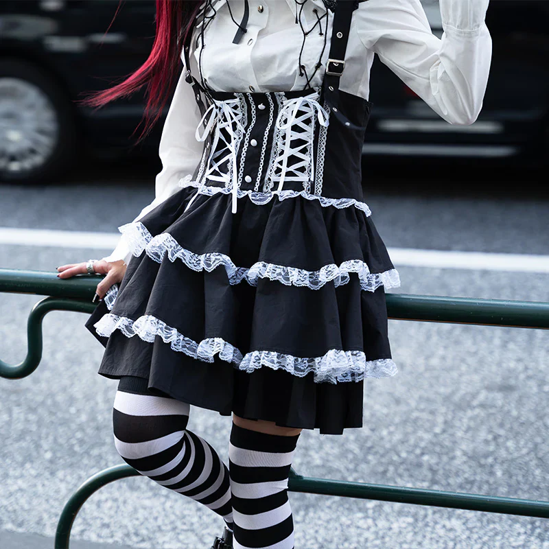 ACDC RAG Jumper Skirt - Black - Image 3