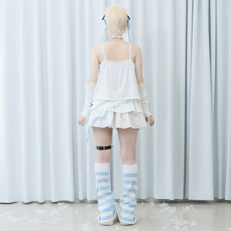 ACDC RAG - Angel Punk Camisole - White/Pastel Blue - Image 4