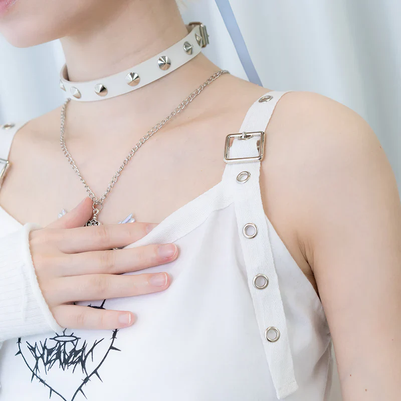ACDC RAG - Angel Punk Camisole - White/Pastel Blue - Image 5