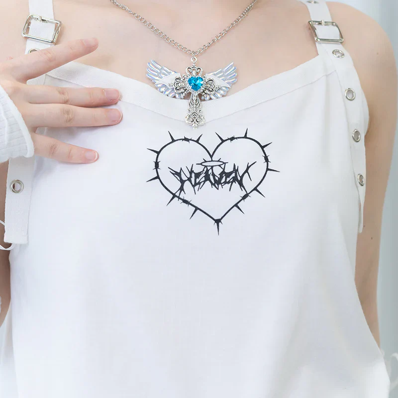 ACDC RAG - Angel Punk Camisole - White/Pastel Blue - Image 6