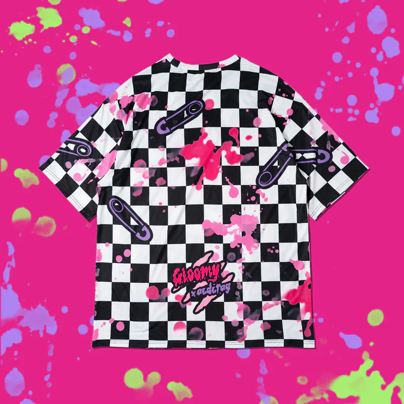 ACDC RAG x Gloomy Bear - Checkered Oversized Tee Shirt - Image 15