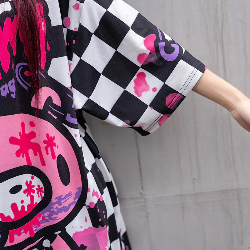 ACDC RAG x Gloomy Bear - Checkered Oversized Tee Shirt - Image 7