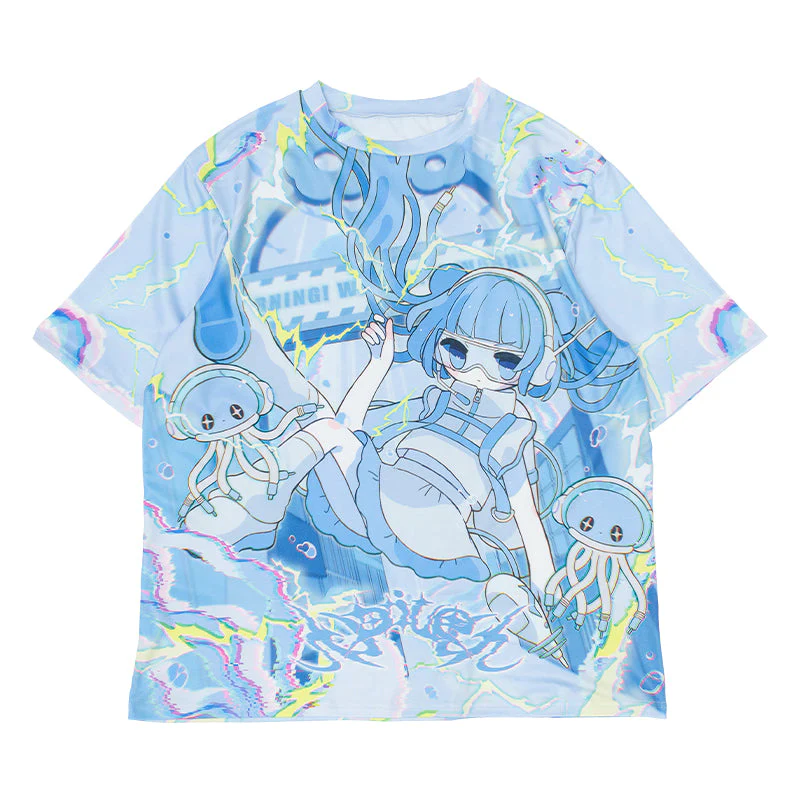 ACDC RAG - Cyber Jellyfish T-Shirt - Underwater Tokyo Dreams - Image 8