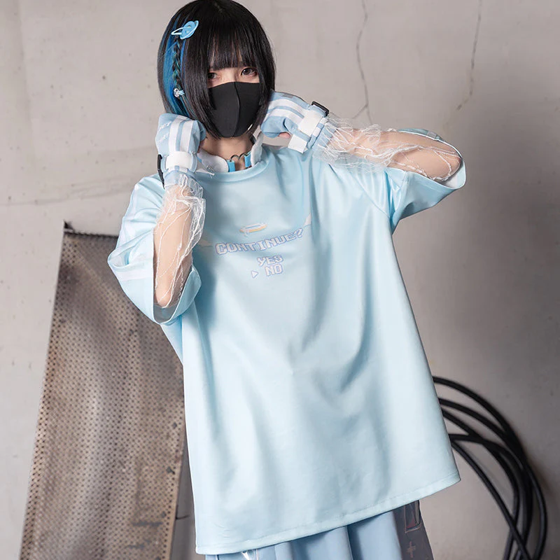 ACDC RAG - Game Over T-Shirt - Pastel Blue Edition - Image 5