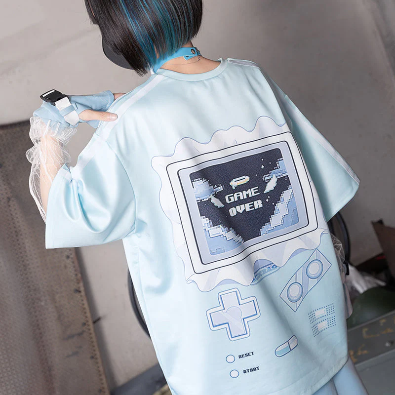 ACDC RAG - Game Over T-Shirt - Pastel Blue Edition - Image 8