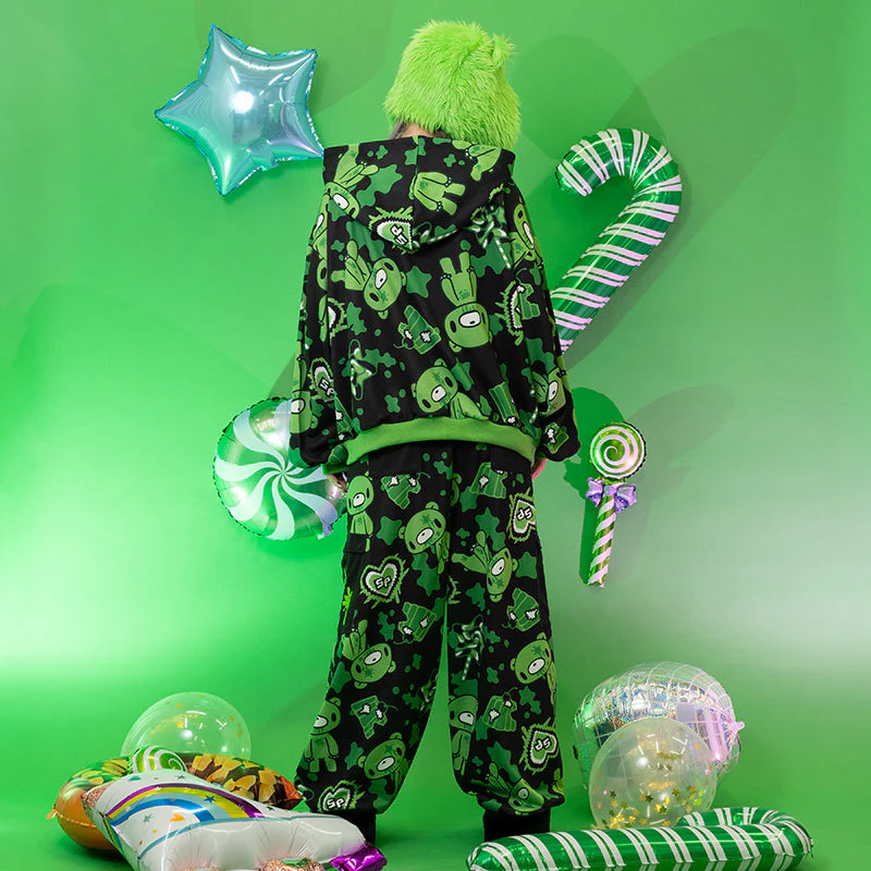 ACDC RAG - Gloomy × Sophie Powers Jelly Zip Hoodie - Black & Green - Image 5