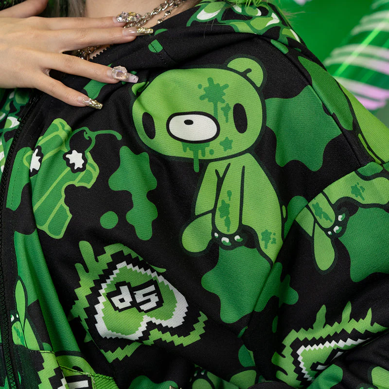 ACDC RAG - Gloomy × Sophie Powers Jelly Zip Hoodie - Black & Green - Image 6