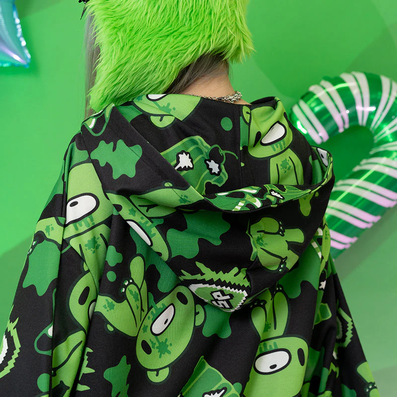 ACDC RAG - Gloomy × Sophie Powers Jelly Zip Hoodie - Black & Green - Image 8