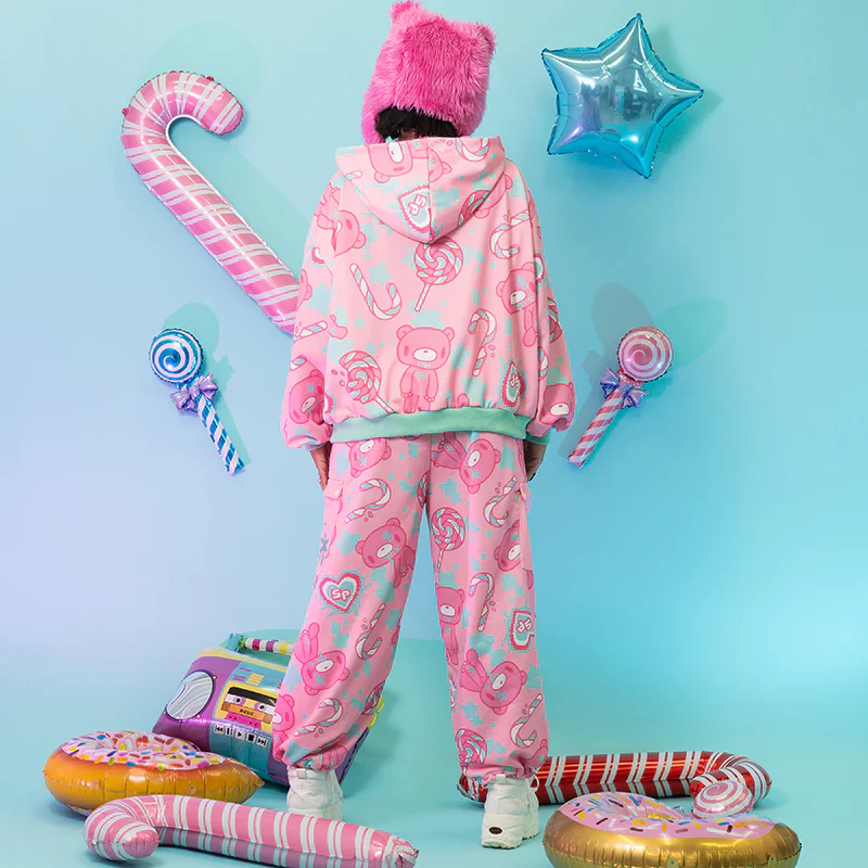 ACDC RAG Gloomy x Sophie Powers Candy Zip Hoodie - Pink/Mint - Image 5