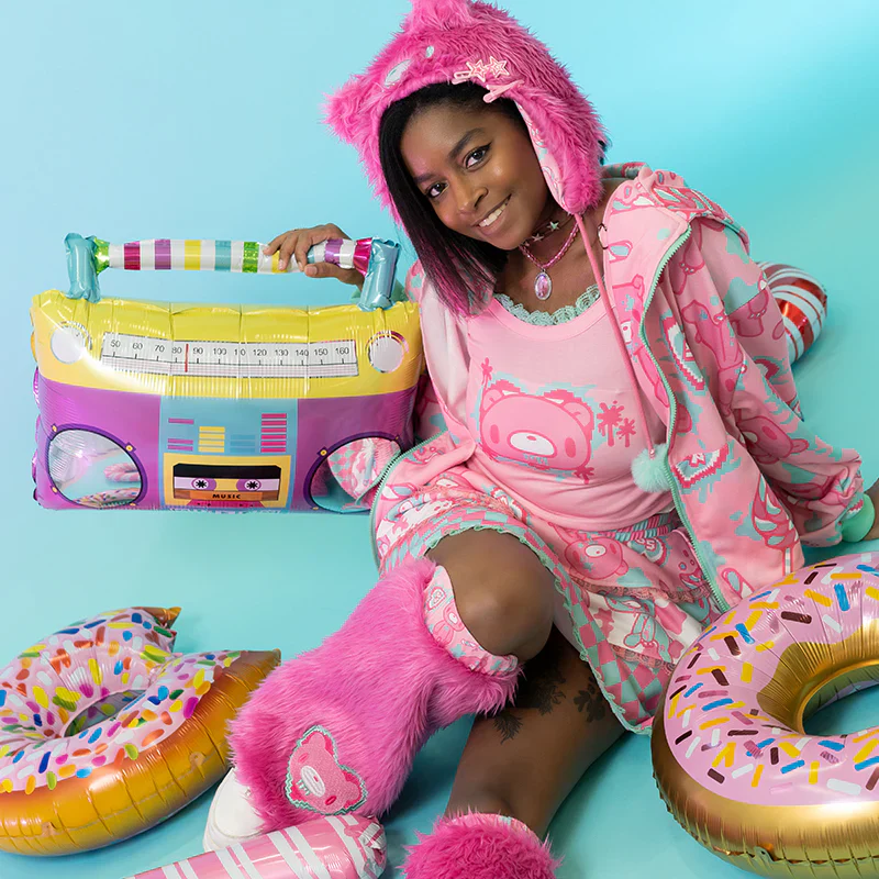 ACDC RAG Gloomy x Sophie Powers Candy Zip Hoodie - Pink/Mint - Image 8