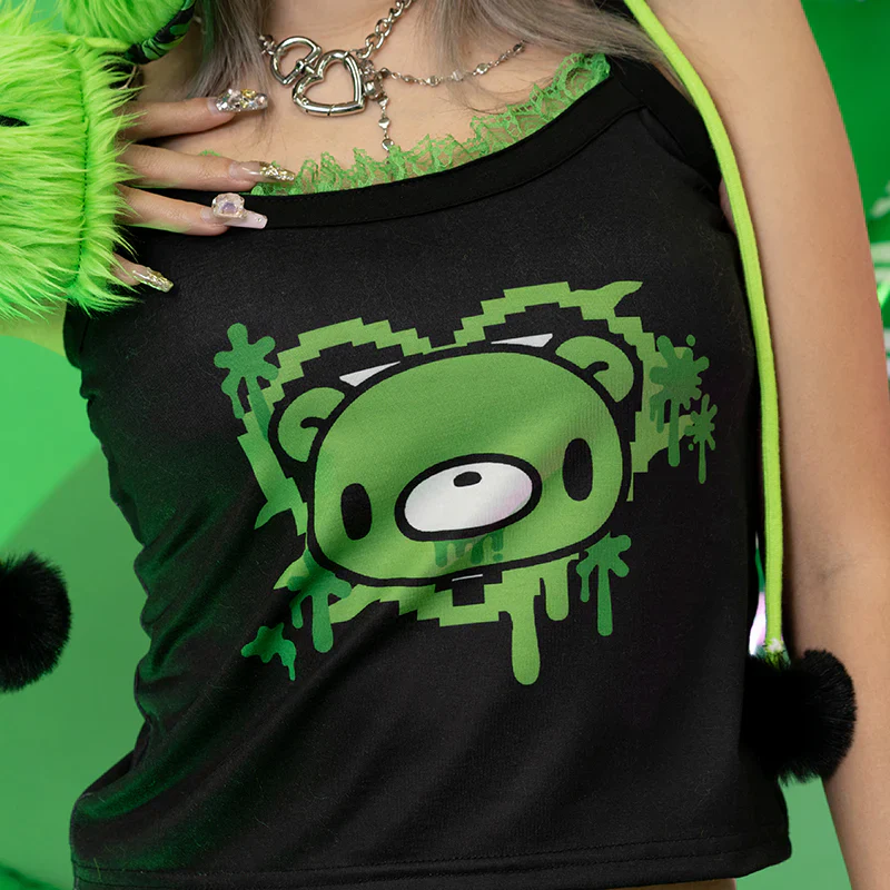 ACDC RAG Gloomy x Sophie Powers Jelly Camisole - Black/Green - Image 5