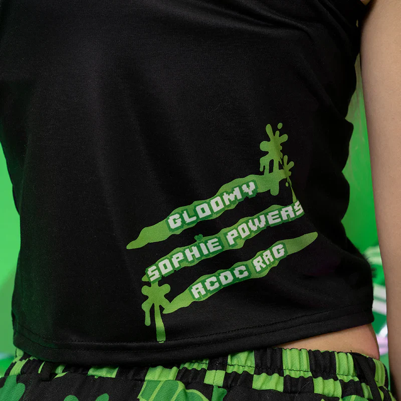 ACDC RAG Gloomy x Sophie Powers Jelly Camisole - Black/Green - Image 7