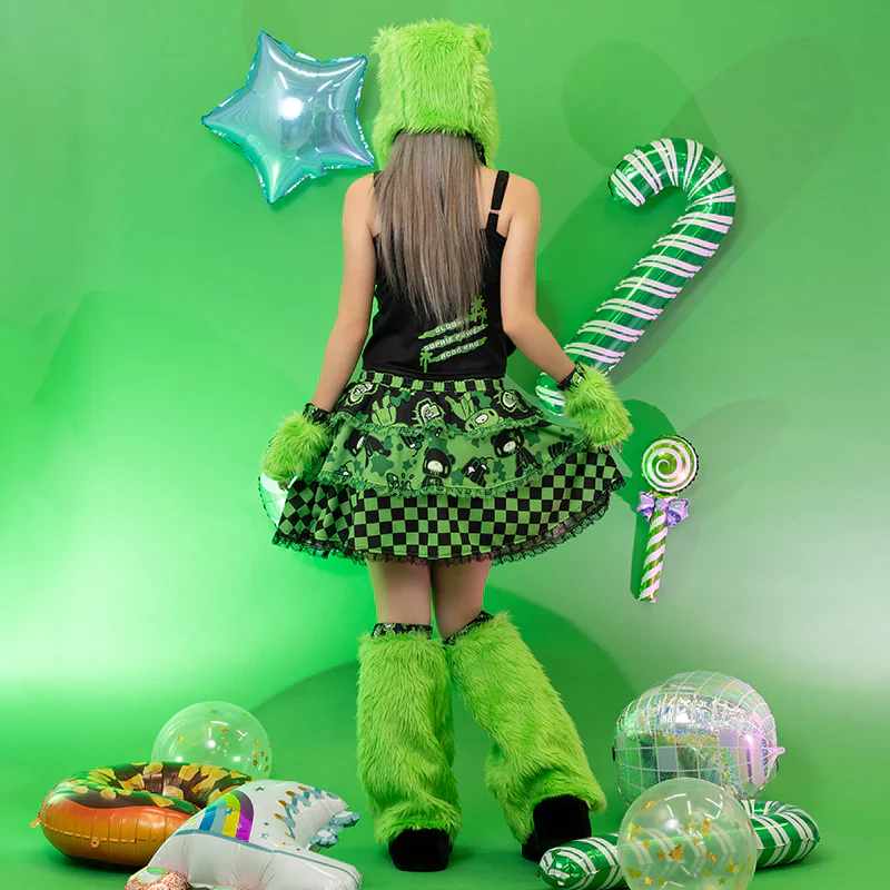 ACDC RAG Gloomy x Sophie Powers Jelly Skirt - Black/Green - Image 4