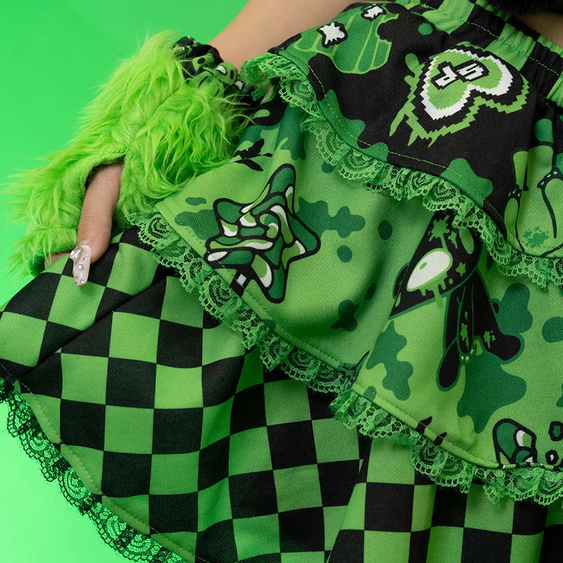ACDC RAG Gloomy x Sophie Powers Jelly Skirt - Black/Green - Image 5
