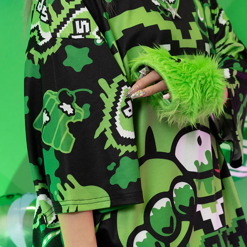 ACDC RAG Gloomy x Sophie Powers Oversived Tee - Black/Green - Image 7