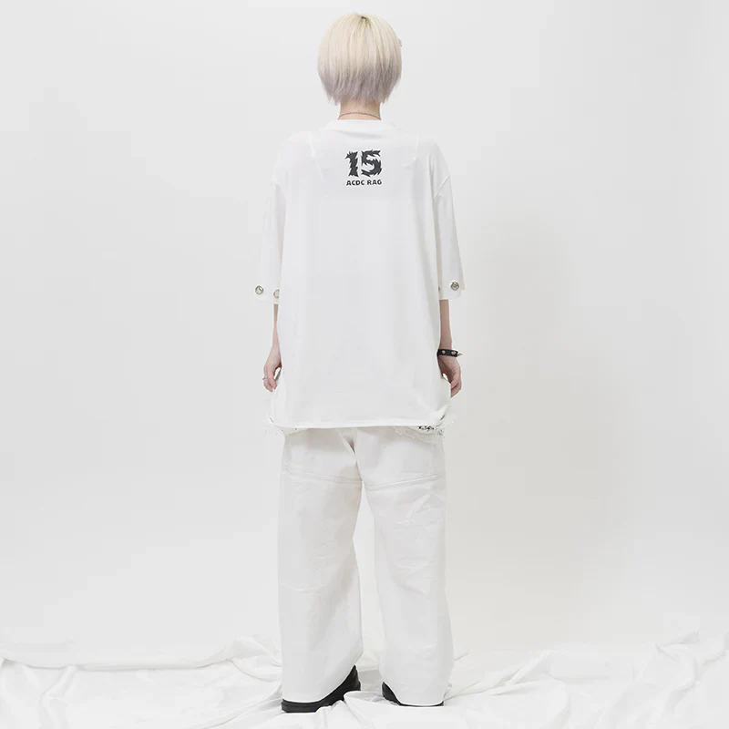 ACDC RAG × ICHIGO CHAN - Ribcage Angel Girl T-Shirt - White Edition - Image 6