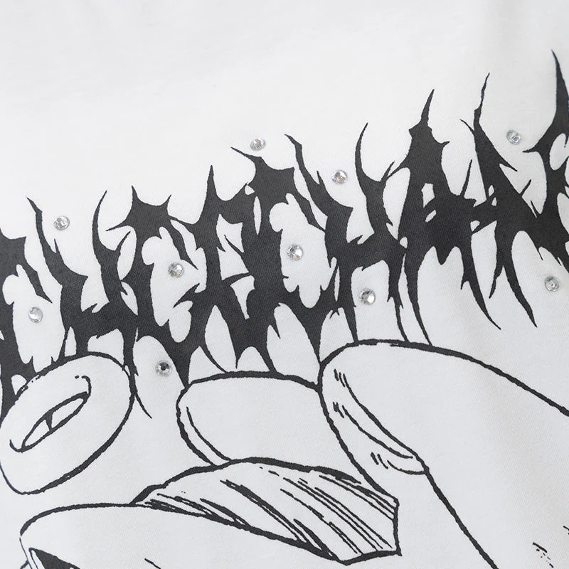 ACDC RAG × ICHIGO CHAN - Ribcage Angel Girl T-Shirt - White Edition - Image 8