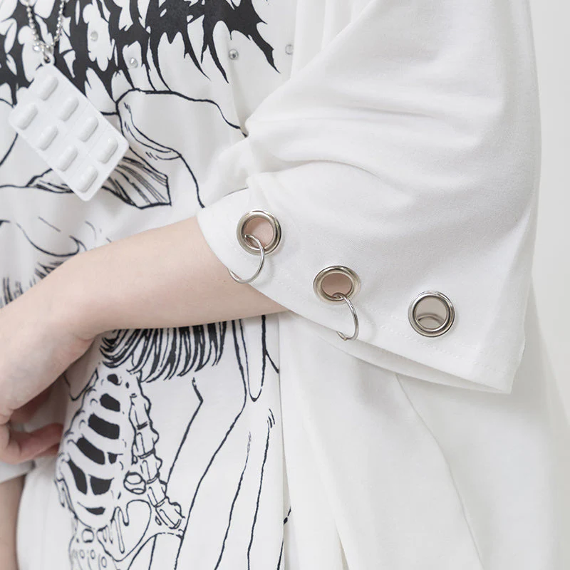 ACDC RAG × ICHIGO CHAN - Ribcage Angel Girl T-Shirt - White Edition - Image 9
