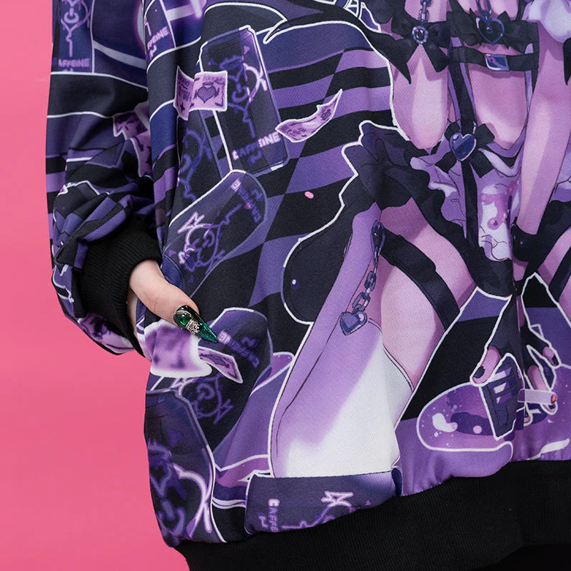 ACDC RAG × Peach ☆ Punch - Addictive Akuma Hoodie - Purple Edition - Image 5