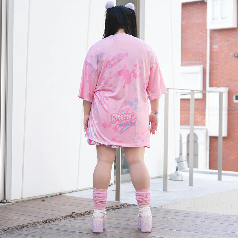 ACDC RAG x Gloomy Bear - Oversized Tee Shirt Pastel Pink - Image 11