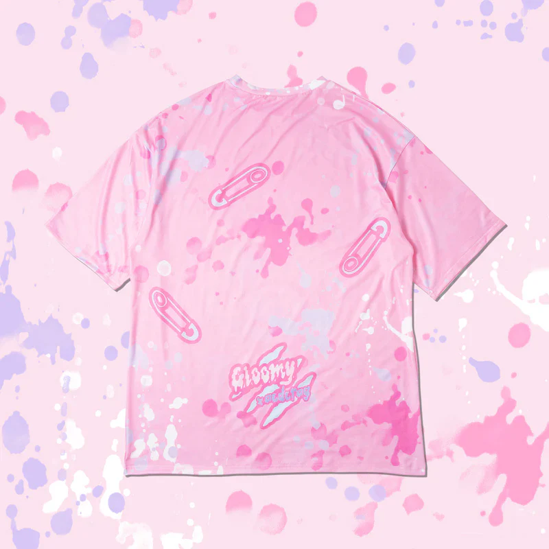 ACDC RAG x Gloomy Bear - Oversized Tee Shirt Pastel Pink - Image 15
