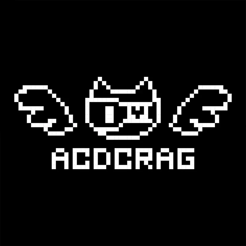 ACDC RAG Pixel Cat Jersey Jacket BK - Black/White - Image 2