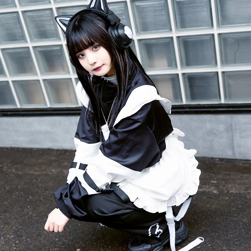ACDC RAG Pixel Cat Jersey Jacket BK - Black/White - Image 8