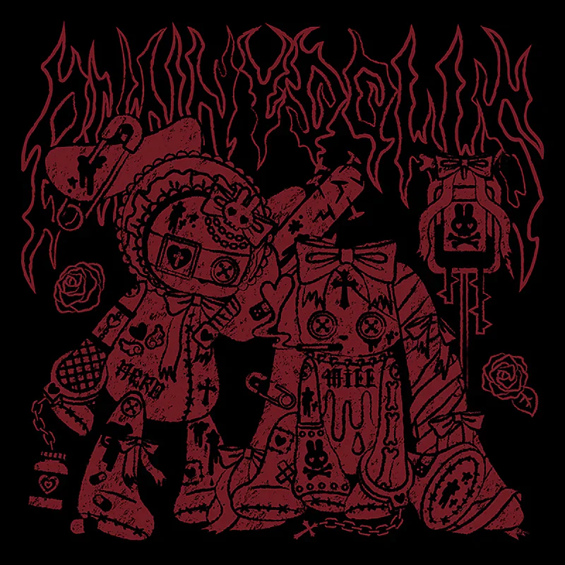 ACDC RAG Punky Bunny Chibi T-Shirt - Red - Image 2