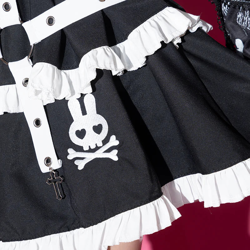 ACDC RAG Punky Bunny Skirt - Black/Pink & Black/White - Image 13