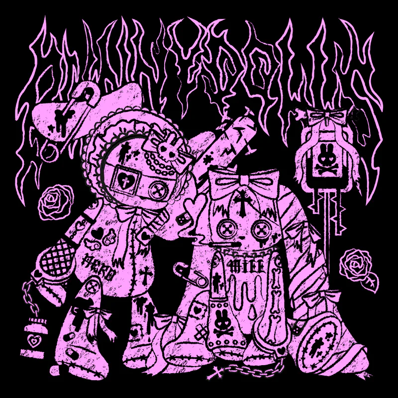 ACDC RAG Punky Bunny Skirt - Black/Pink & Black/White - Image 2