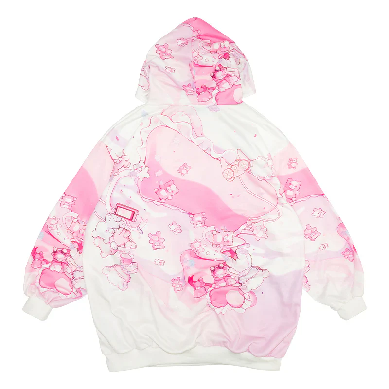 ACDC RAG Sleepy Bear Hoodie - Pink - Image 10