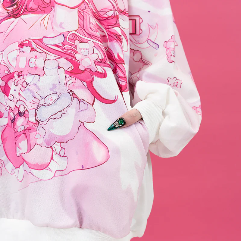 ACDC RAG Sleepy Bear Hoodie - Pink - Image 5