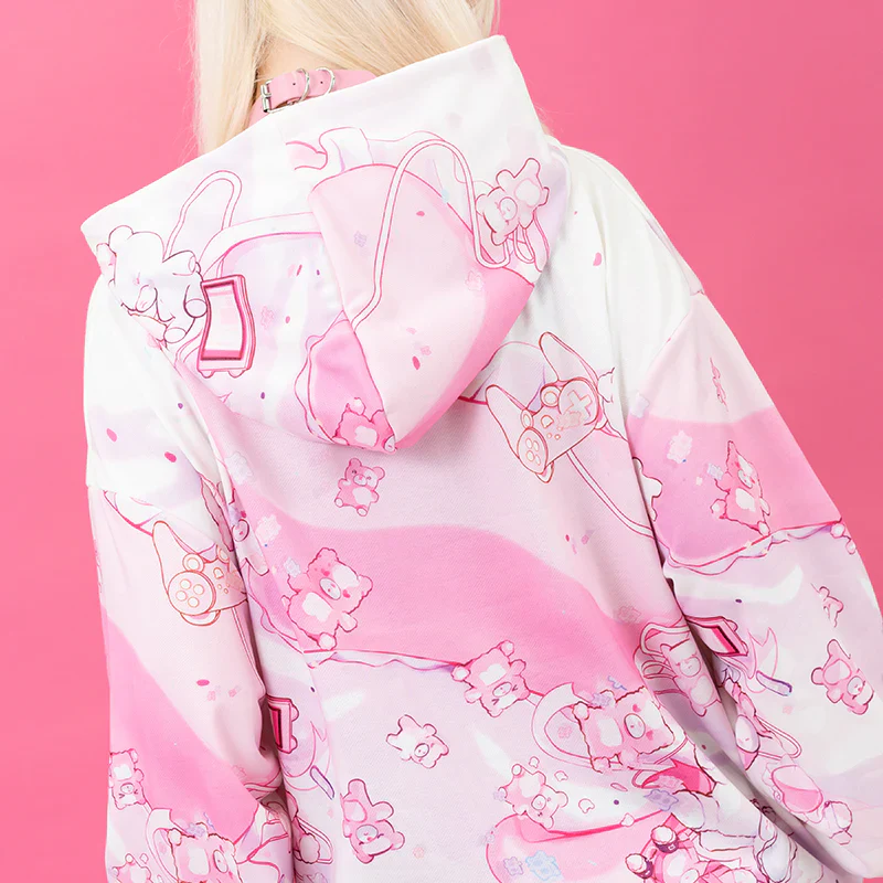 ACDC RAG Sleepy Bear Hoodie - Pink - Image 6
