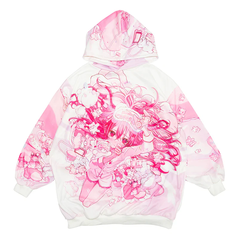 ACDC RAG Sleepy Bear Hoodie - Pink - Image 9