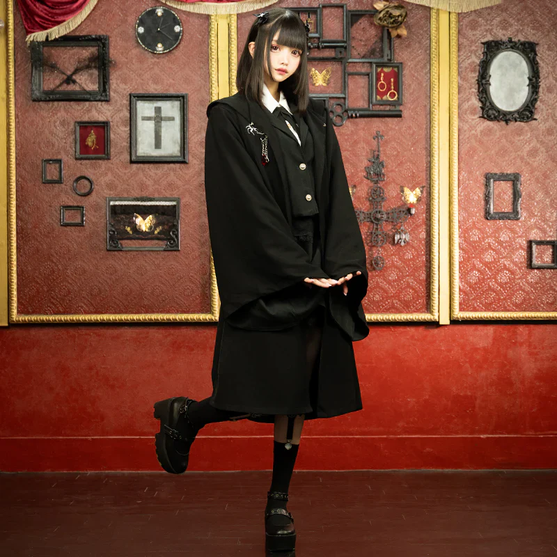 ACDC RAG Vampire School Cloak Robe - Black - Image 7