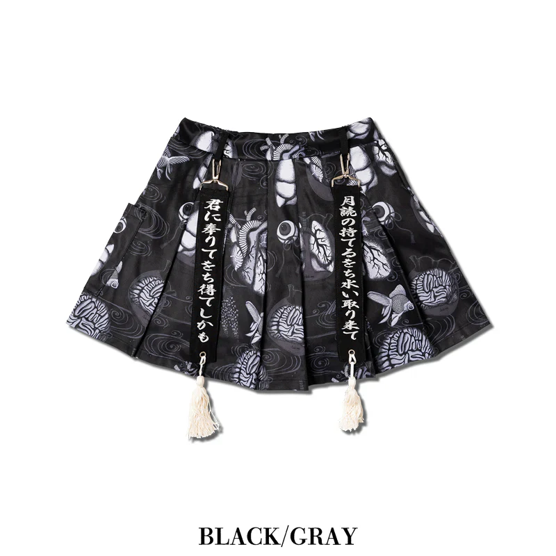 ACDC RAG Ochimizu Mini Skirt - Black/Purple & Black/Gray - Image 11