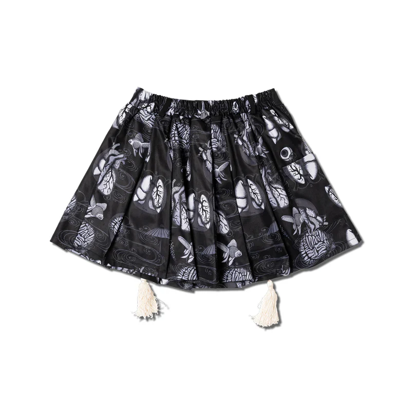ACDC RAG Ochimizu Mini Skirt - Black/Purple & Black/Gray - Image 12
