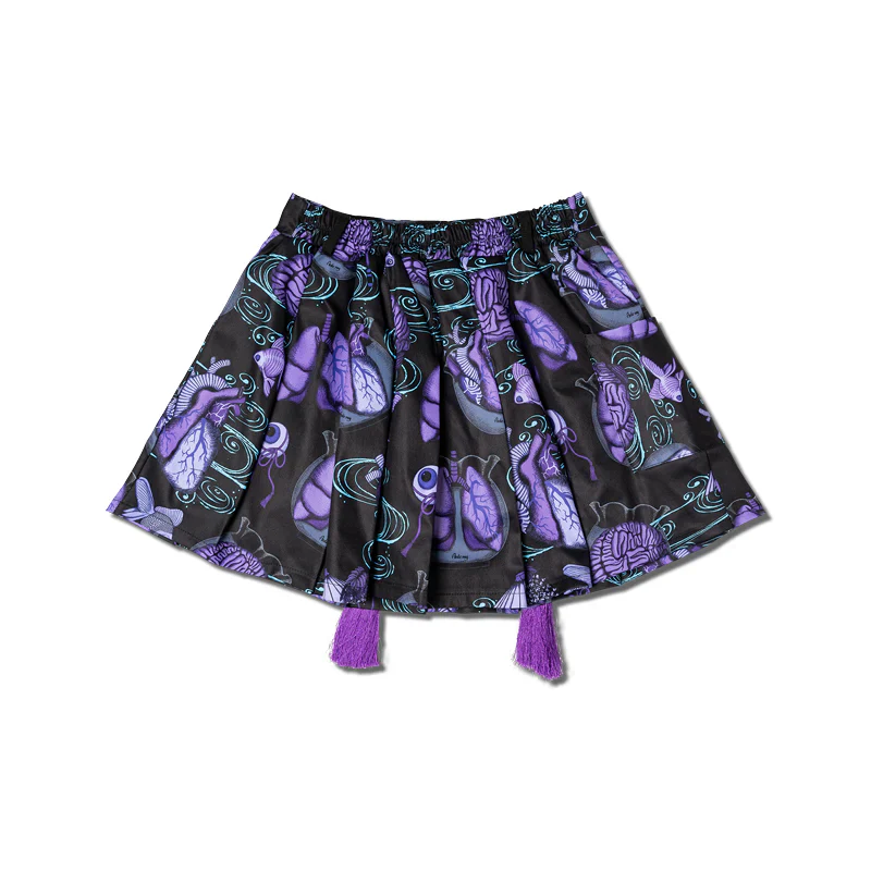ACDC RAG Ochimizu Mini Skirt - Black/Purple & Black/Gray - Image 14