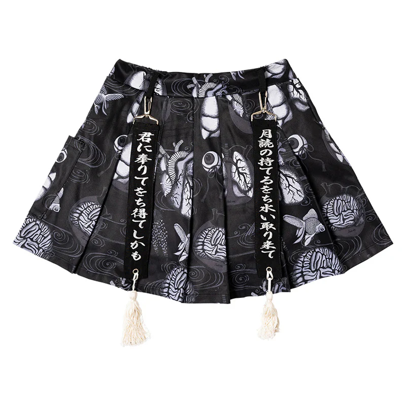 ACDC RAG Ochimizu Mini Skirt - Black/Purple & Black/Gray - Image 18