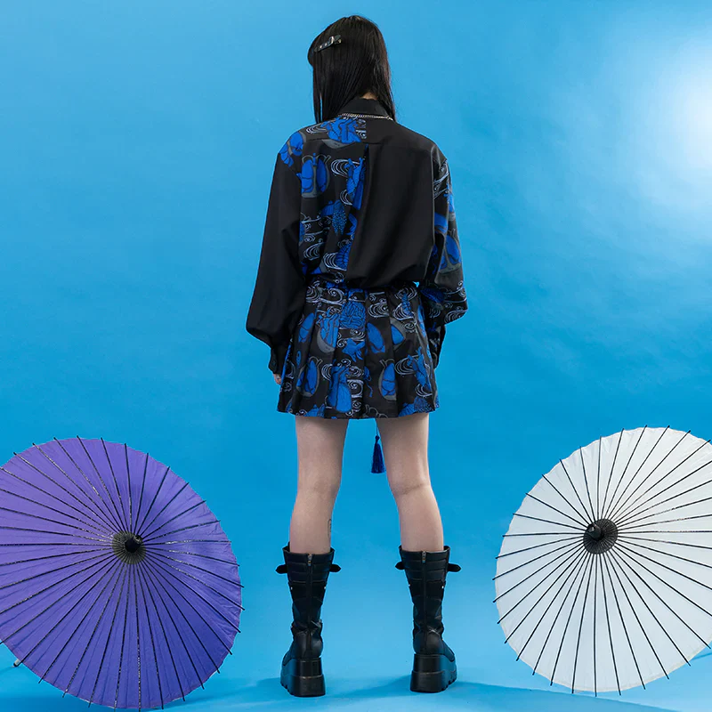 ACDC RAG Wochi Mizu Mini Skirt - Navy - Image 4