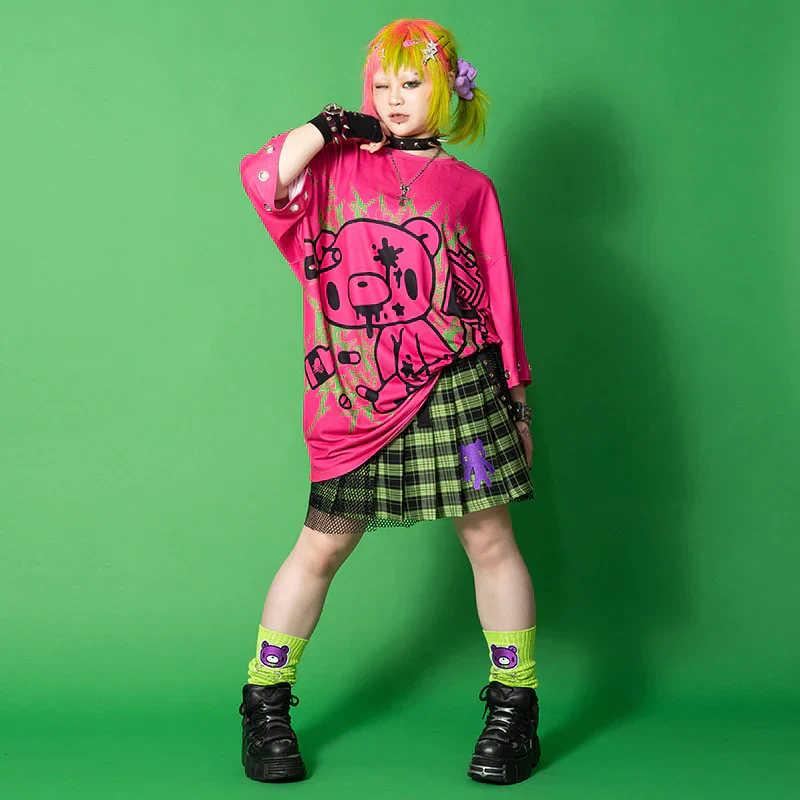 ACDC RAG x Gloomy Bear - Oversized Tee Shirt Hot Pink - Image 2