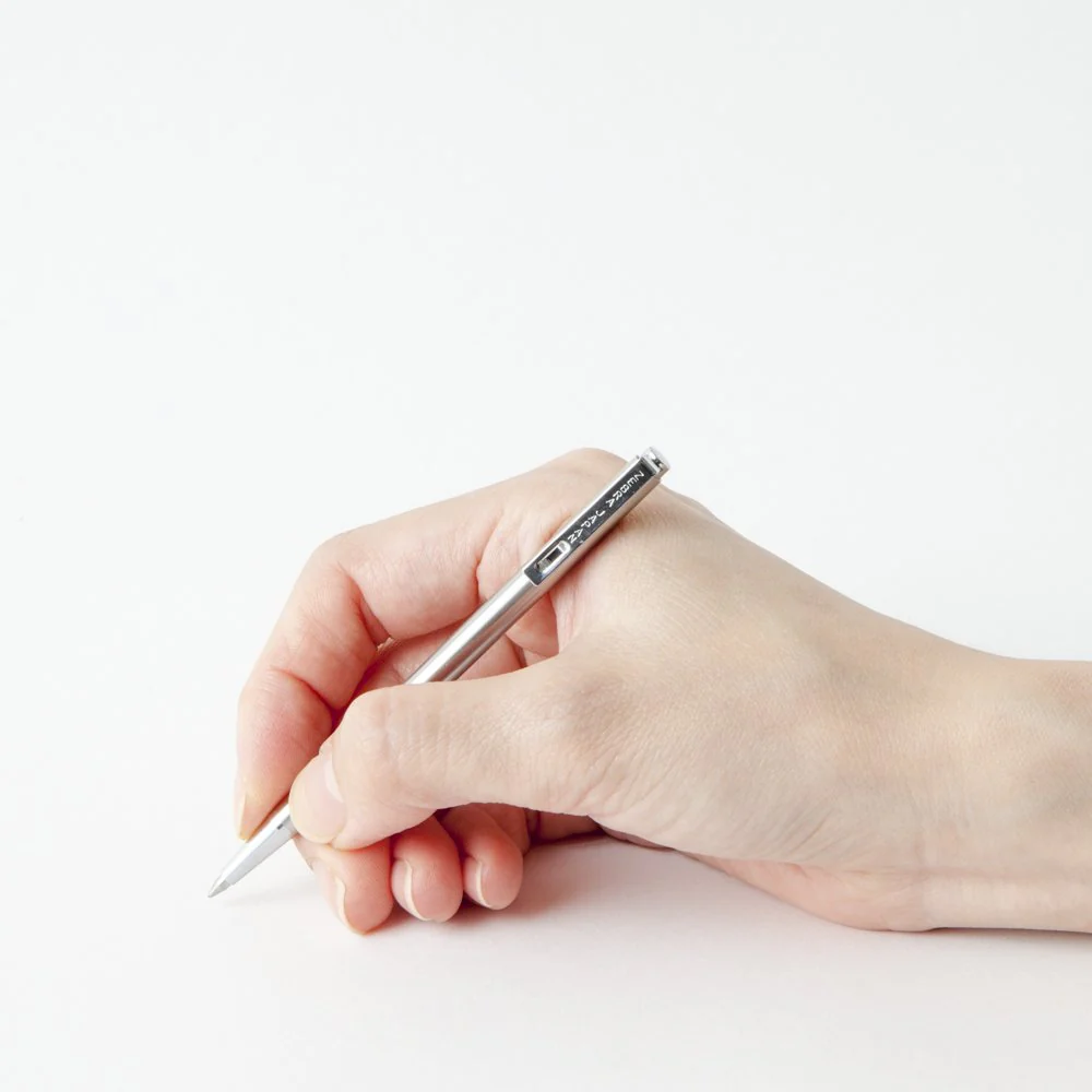 Zebra Notebook Mini Ballpoint Pen T-3 Stainless Steel Black Ink - Image 2