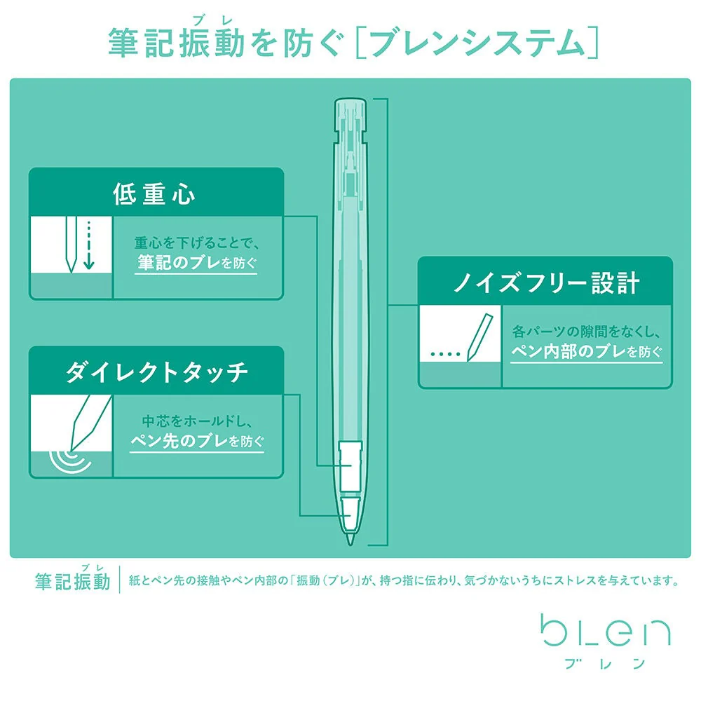 Zebra Blen - Emulsion Ballpoint Pen - 0.7mm - Grey Axis - Image 4