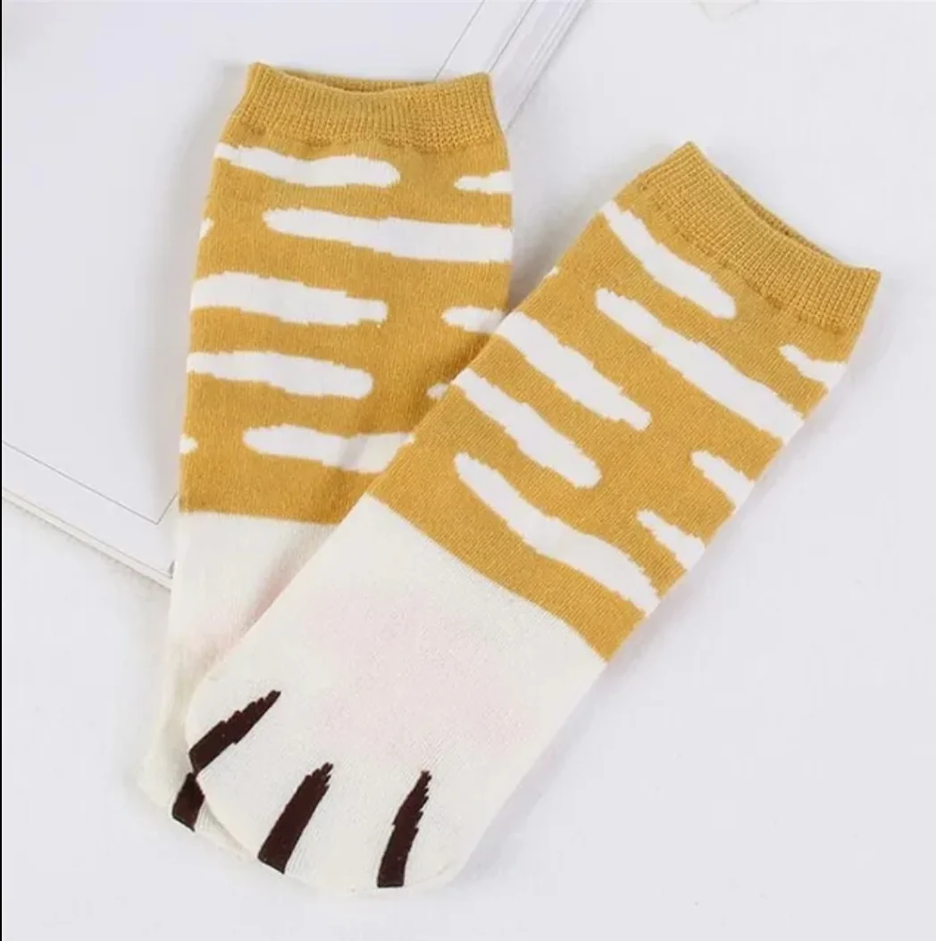 Cat Paw Socks - Cute Feline Toe Bean Socks - Cozy & Kawaii Footwear - Image 6