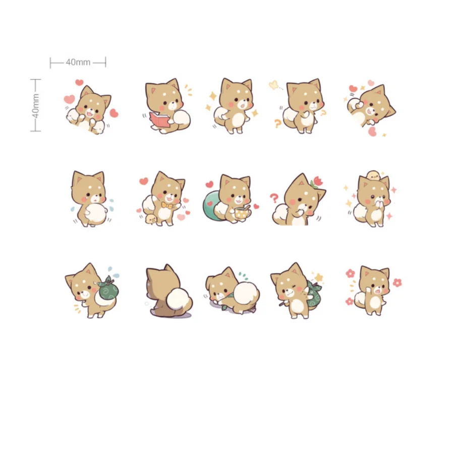Sticker Box - Kawaii Chow Chow - 45 Stickers - Image 4