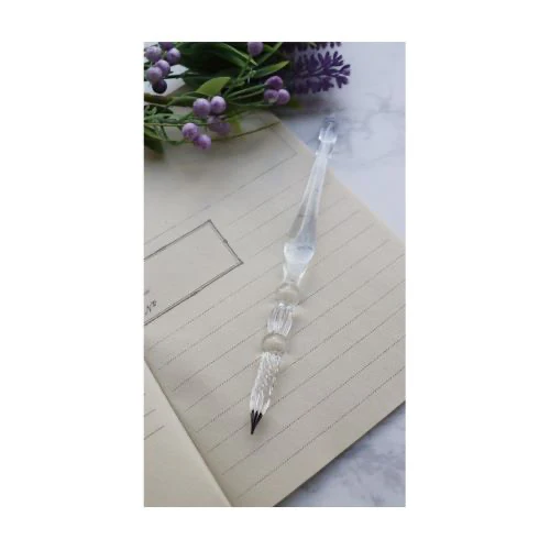 Kamamono - Angel Glass Pen Set - With Glitter Inks & Winged Pen Rest - Image 4