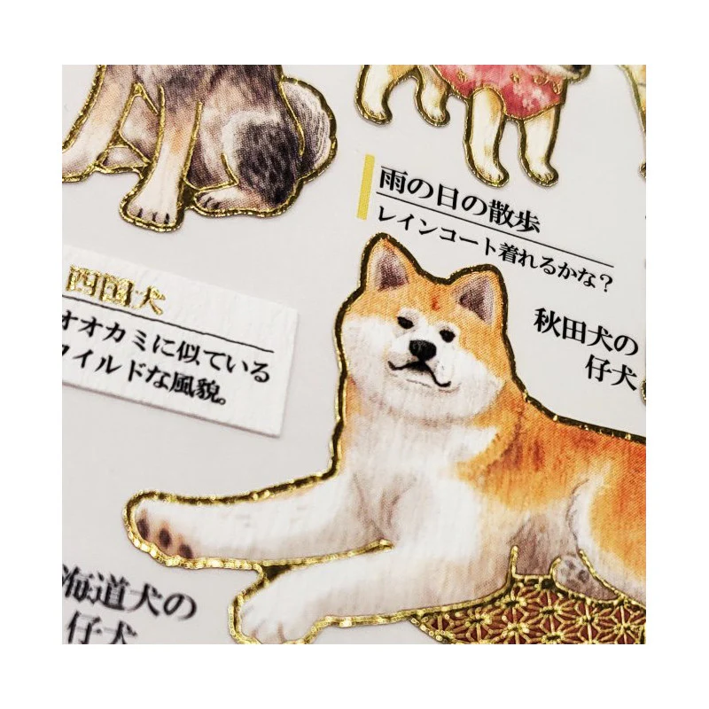Kamio Japan - Otona Sticker Sheet - Shiba Inu - Image 2