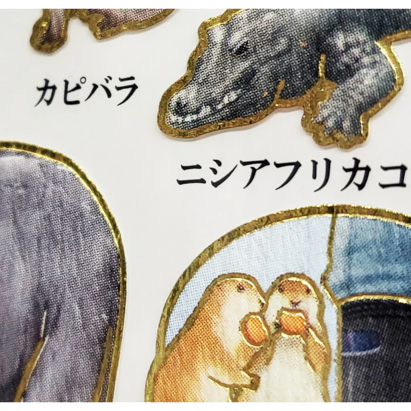 Kamio Japan - Otona Sticker Sheet - Zoo - Image 3