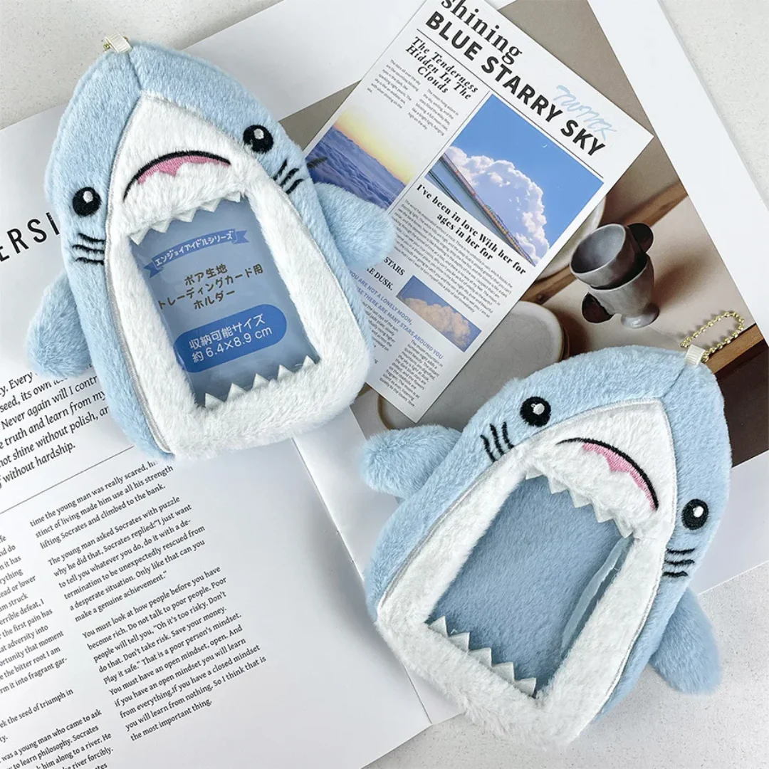 Photocard Holder Fluffy Plush Shark - Image 3