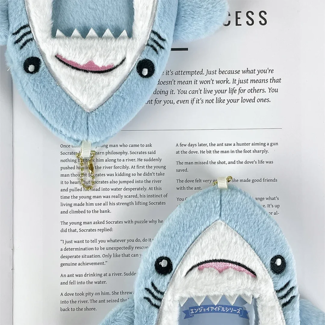 Photocard Holder Fluffy Plush Shark - Image 4